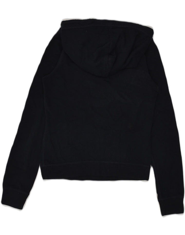 HOLLISTER Womens Graphic Hoodie Jumper UK 6 XS Black Cotton | Vintage Hollister | Thrift | Second-Hand Hollister | Used Clothing | Messina Hembry 