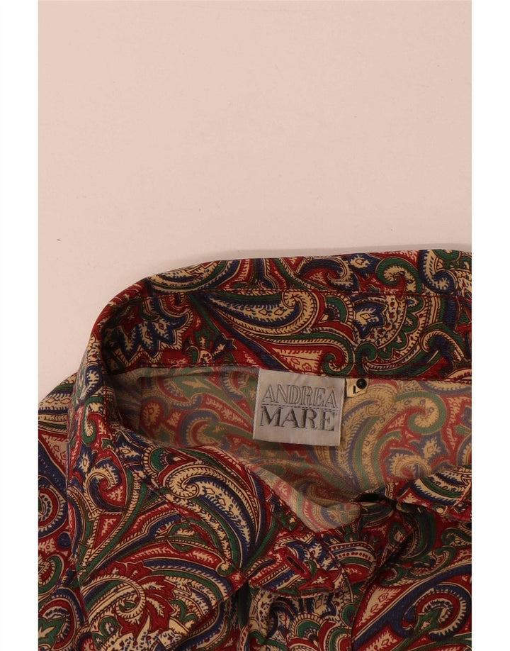 Andrea Mare Γυναικείο πουκάμισο Oversized Μπλούζα UK 16 Large πολύχρωμο Paisley