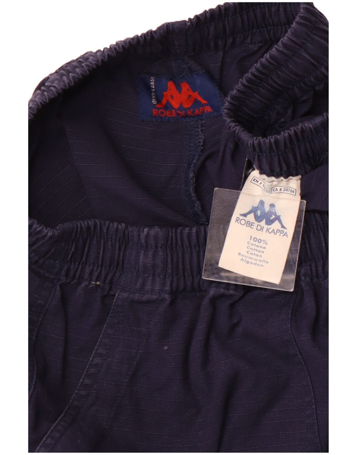 KAPPA Γυναικείο ψηλόμεσο σορτς Cargo 2XL W32 Navy Blue Check Cotton Sports