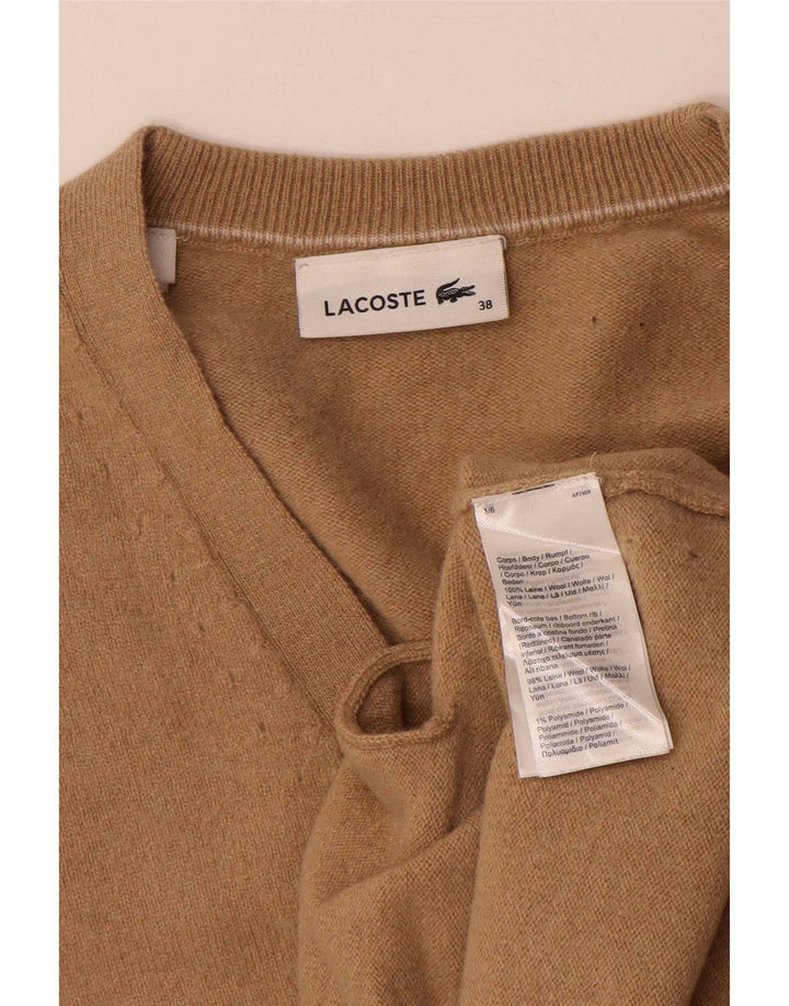 Γυναικείο πουλόβερ ζακέτα Lacoste Μέγεθος 38 Μεσαίο μπεζ μαλλί