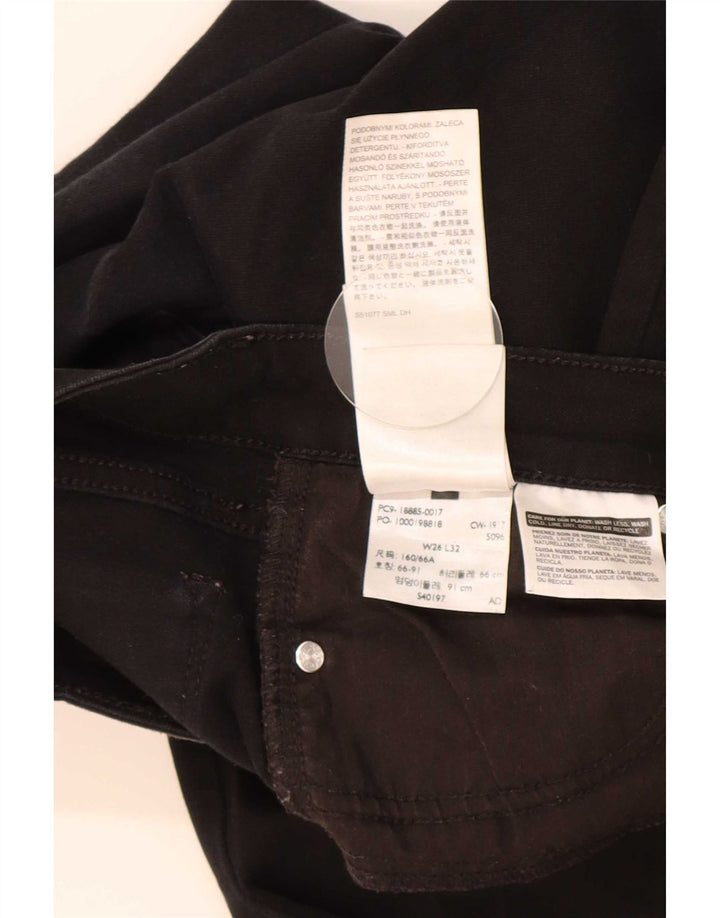 Levi's Womens 715 Bootcut Jeans W26 L32 Μαύρο βαμβακερό