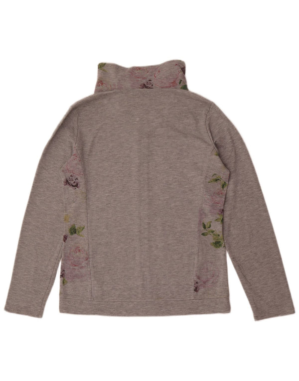 Champion Γυναικεία αθλητική φόρμα Top Jacket UK 14 Medium Grey Floral Βαμβακερό