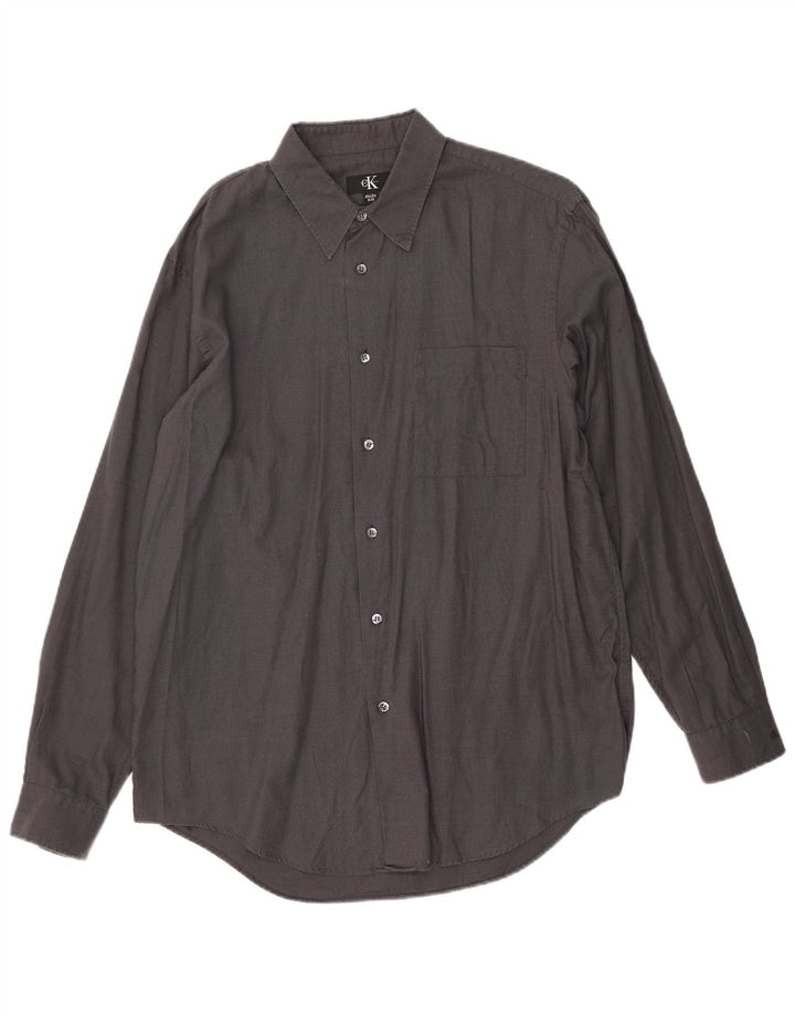 Ανδρικό πουκάμισο Calvin Klein Μέγεθος 41 Μεσαίο Γκρι βαμβακερό