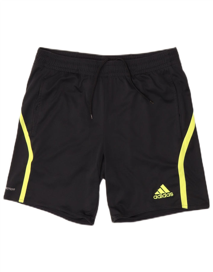 Ανδρικό αθλητικό σορτς Adidas Climalite από μικρό μαύρο πολυεστέρα