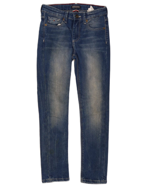TOMMY HILFIGER Boys Slim Jeans 9-10 ετών W26 L24 Μπλε βαμβακερό