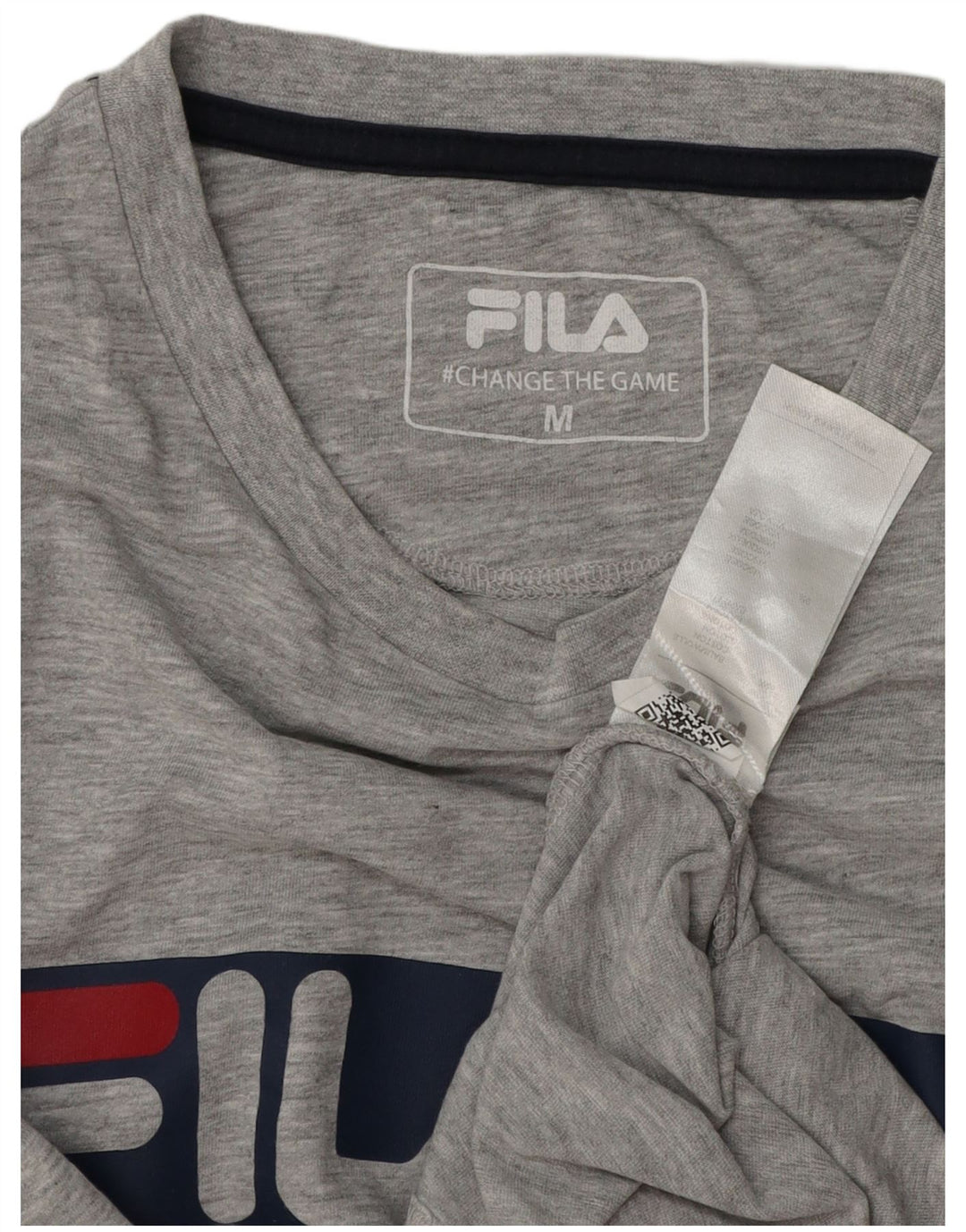 Ανδρικό γραφικό T-Shirt Fila Top Βαμβακερό μεσαίο γκρι