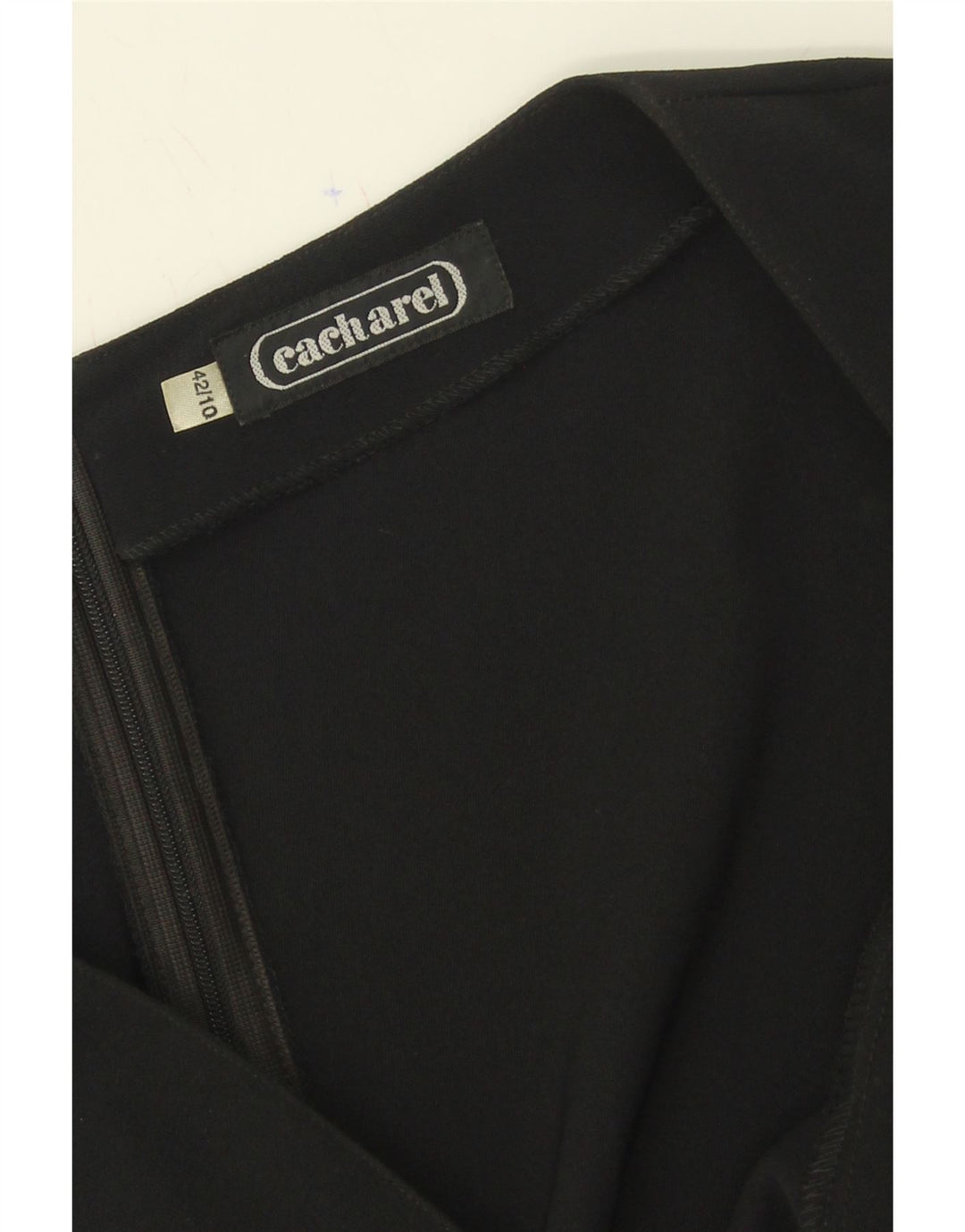 CACHAREL Womens Bodycon Dress EU 42 Large Black Polyester Vintage Cacharel and Second-Hand Cacharel from Messina Hembry 