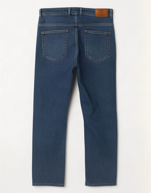 Gant Mens Jason Regular Fit Straight Jeans W35 L28 Blue