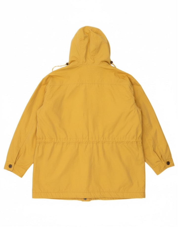 MAUL Womens Oversized Hooded Utility Jacket EU 38 Medium Yellow Cotton