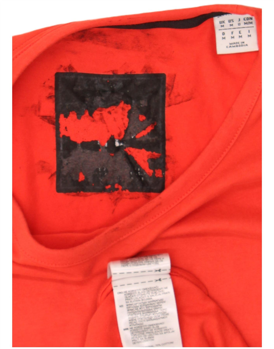 VINTAGE Mens Graphic T-Shirt Top Medium Red Cotton