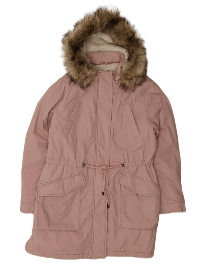 Marks & Spencer Γυναικείο μπουφάν με κουκούλα Parka UK 16 μεγάλο ροζ