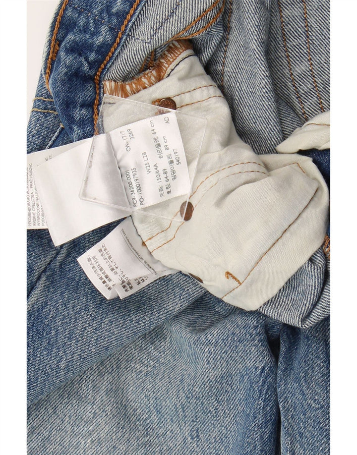 LEVI'S Womens 501 Straight Jeans W25 L28 Blue Cotton