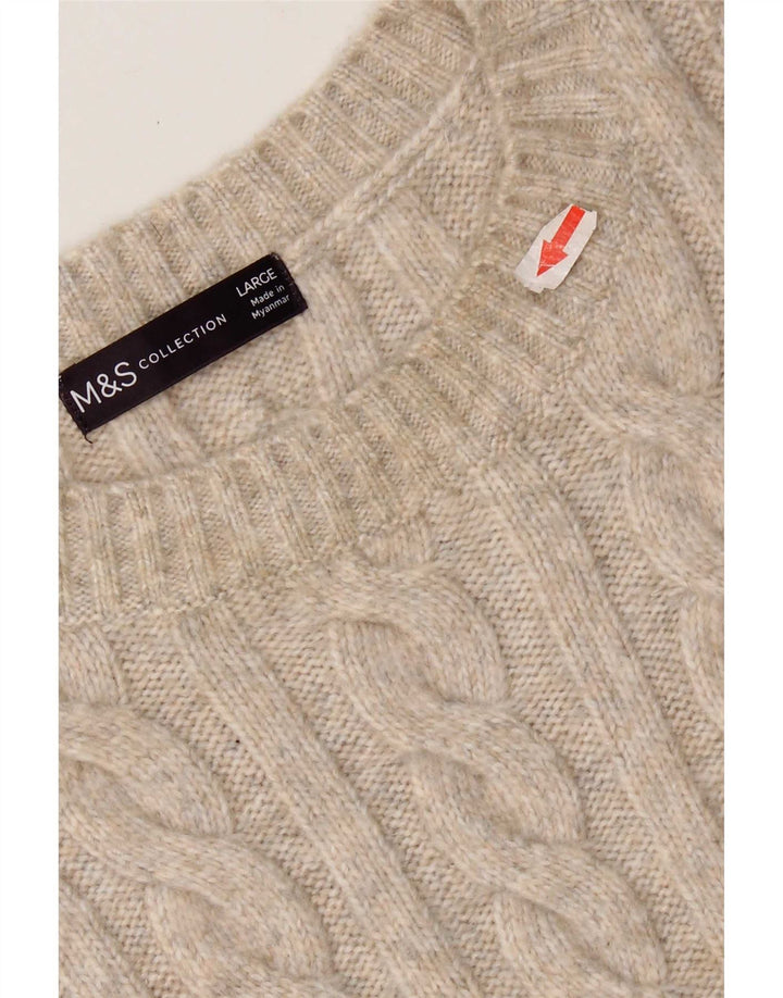 Marks & Spencer Γυναικείο γιλέκο Tank Top UK 16 Large Beige Polyester
