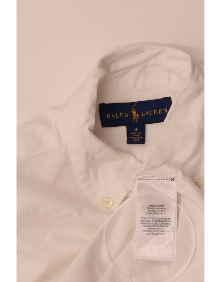 Ralph Lauren Boys πουκάμισο 7-8 ετών Λευκό βαμβακερό