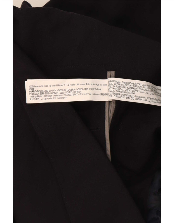 Massimo Dutti Ανδρικό μπουφάν σακάκι με 2 κουμπιά EU 56 XL μαύρο μαλλί