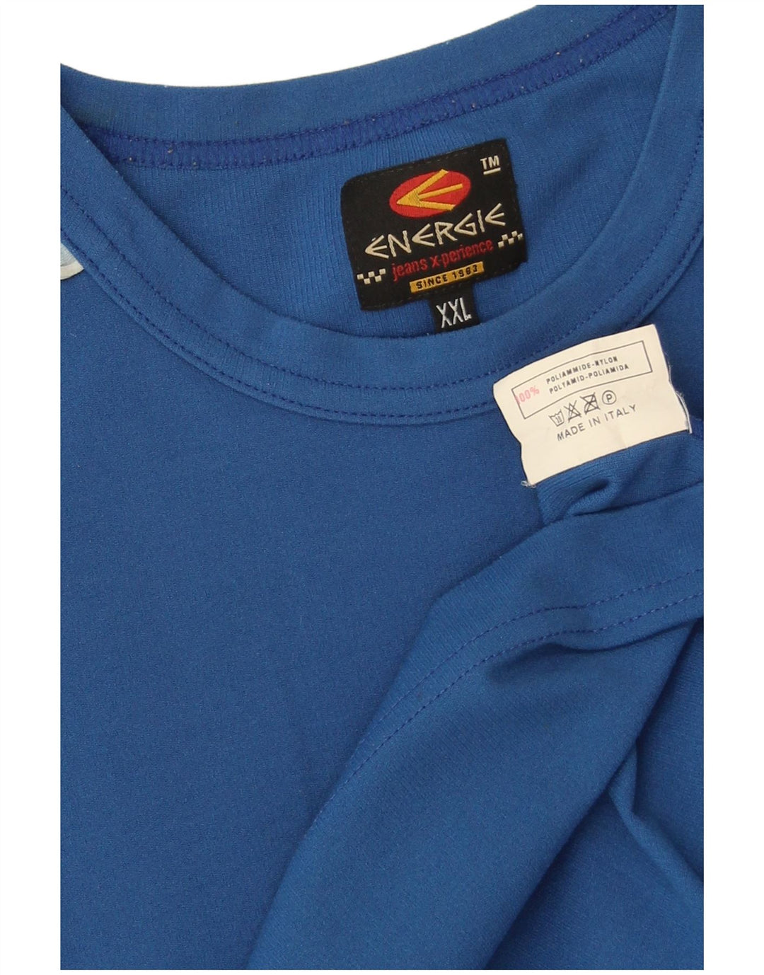Ανδρικό T-Shirt Energie Top 2XL Blue Colourblock Polyamide