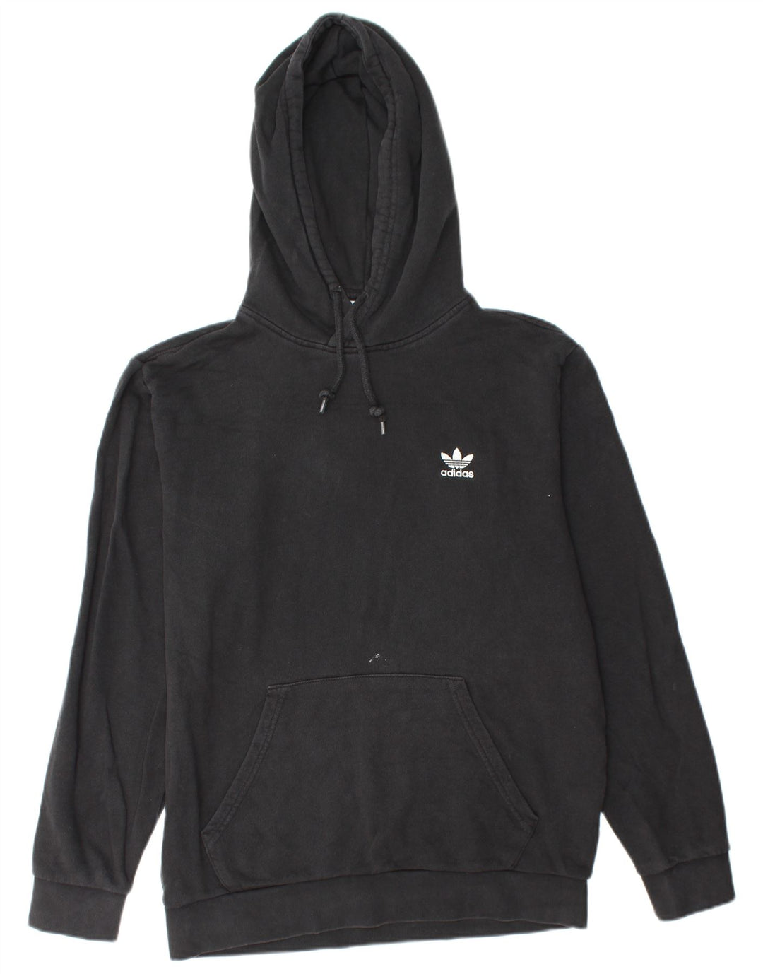 ADIDAS Mens Hoodie Jumper Medium Black Cotton