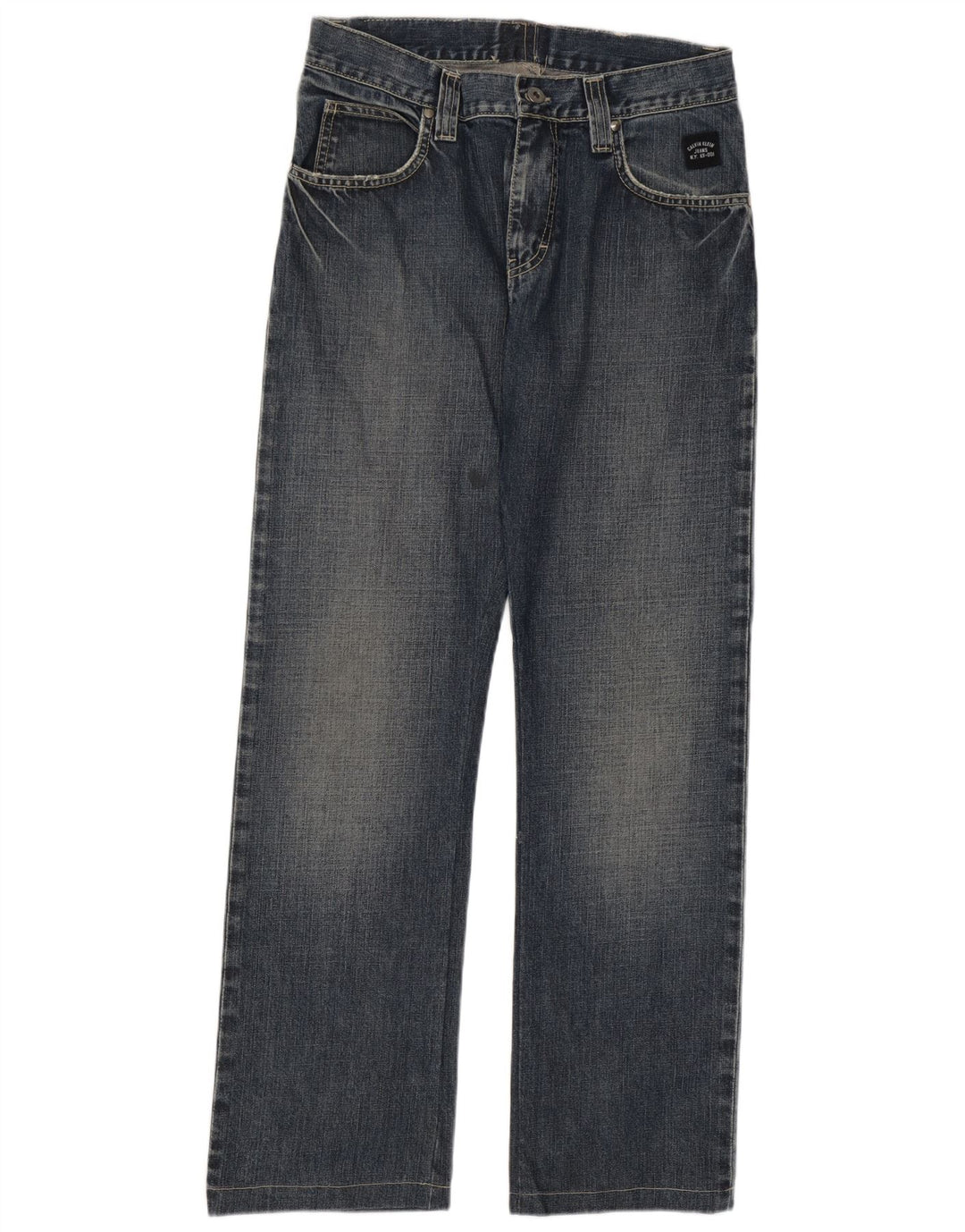 Γυναικείο τζιν ίσιο Calvin Klein W33 L30 Μπλε βαμβακερό