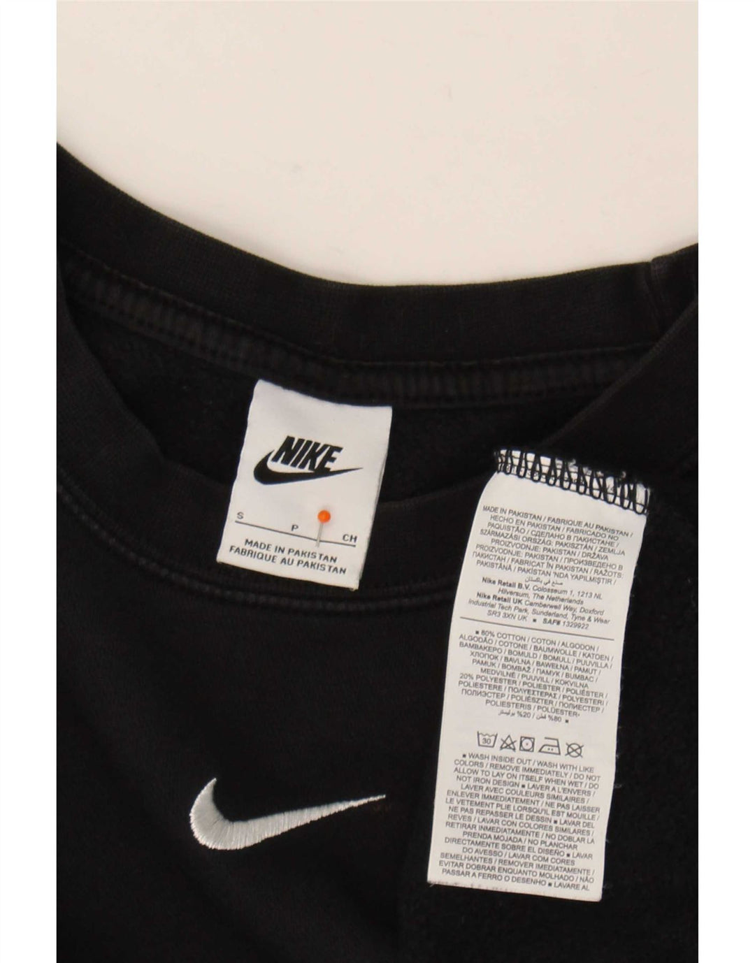 Γυναικείο φούτερ Nike υπερμεγέθη Jumper UK 10 Small μαύρο βαμβακερό