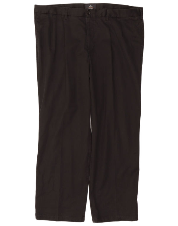 DOCKERS Ανδρικό παντελόνι Chino με κλασική εφαρμογή W42 L32 Μαύρο βαμβακερό