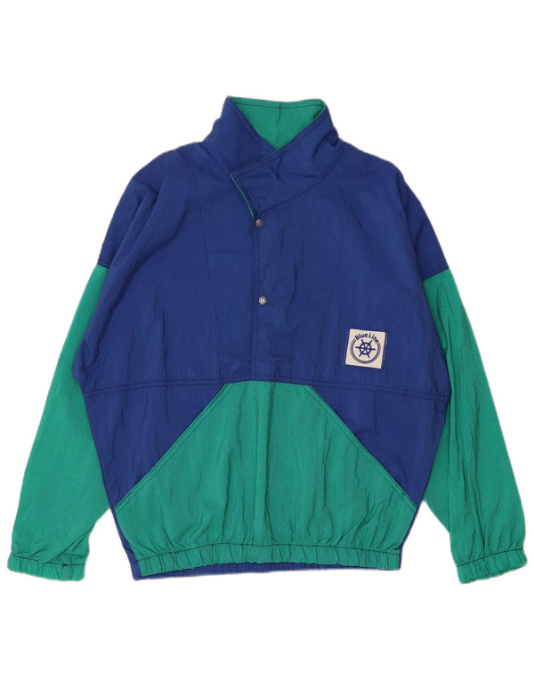 Vintage ανδρική φόρμα πουλόβερ Top Jacket XL Blue Colourblock Polyamide
