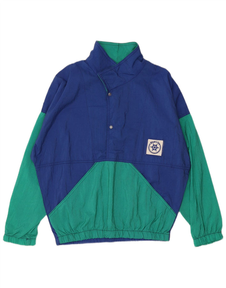 Vintage ανδρική φόρμα πουλόβερ Top Jacket XL Blue Colourblock Polyamide