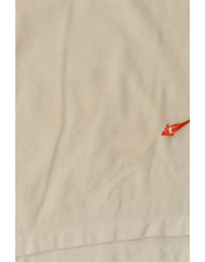 Γυναικείο Crop γραφικό T-shirt CHAMPION Top UK 14 Medium White Colourblock