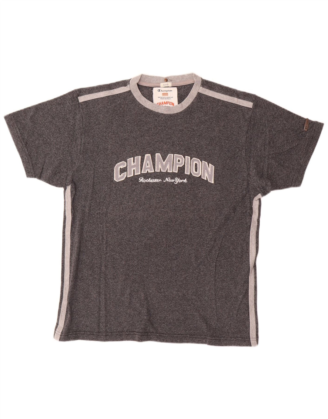 Ανδρικό γραφικό T-Shirt Champion Top Larg γκρι βαμβακερό