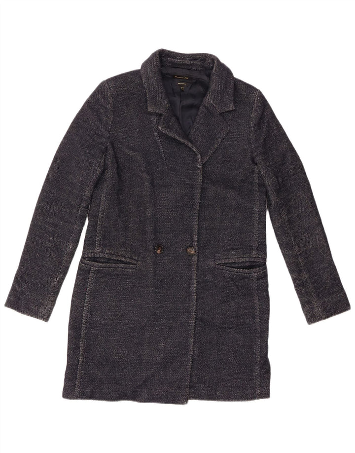 Massimo Dutti Γυναικείο Πανωφόρι EU 36 XS Navy Blue Wool