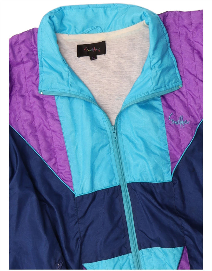 Ανδρική φόρμα VINTAGE Top Jacket XL Blue Colorblock Nylon