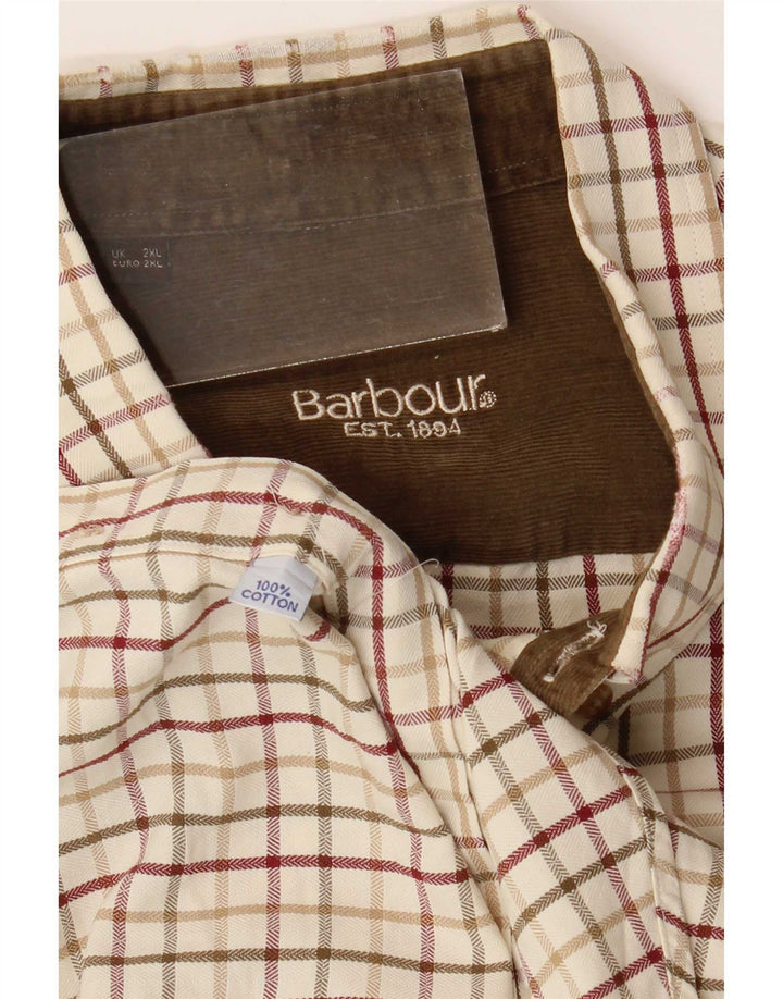 Ανδρικό πουκάμισο Barbour 2XL Μπεζ βαμβακερό Gingham