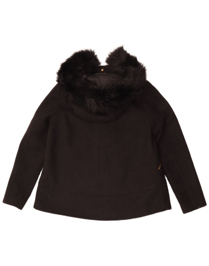 Zara Γυναικείο Bomber Jacket με κουκούλα UK 10 Small Black Polyester