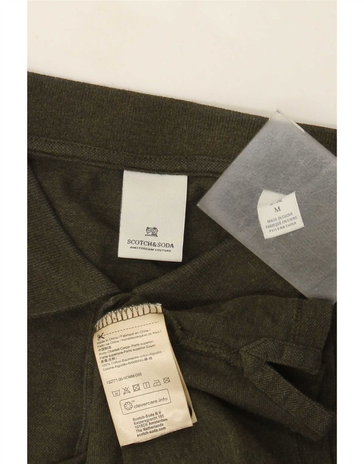 Ανδρικό πουκάμισο πόλο Scotch & Soda από μεσαίο χακί βαμβάκι