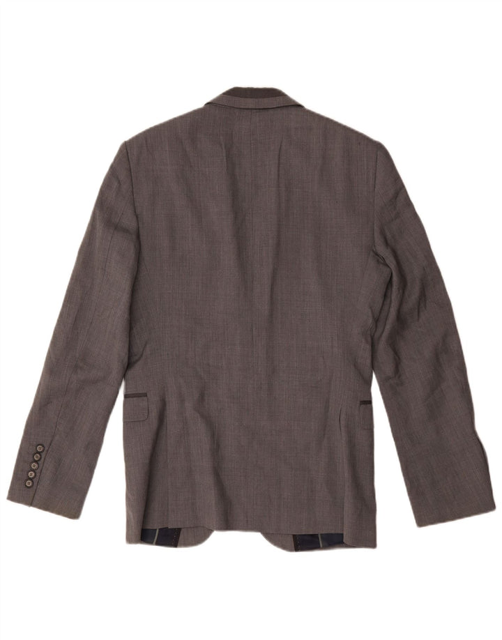 Zara Ανδρικό σακάκι σακάκι με 2 κουμπιά UK 38 Medium Grey Wool
