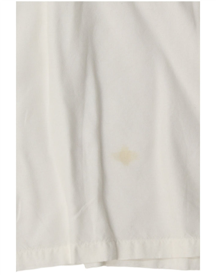 BALLOON Womens Short Sleeve Shirt Blouse UK 14 Medium White Viscose
