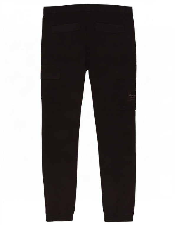 Calvin Klein Mens Joggers Cargo Trousers Medium W32 L30 Black Cotton