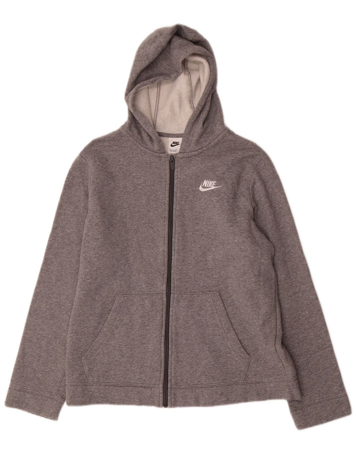 Πουλόβερ NIKE Boys Zip Hoodie 13-14 ετών XL Γκρι βαμβακερό