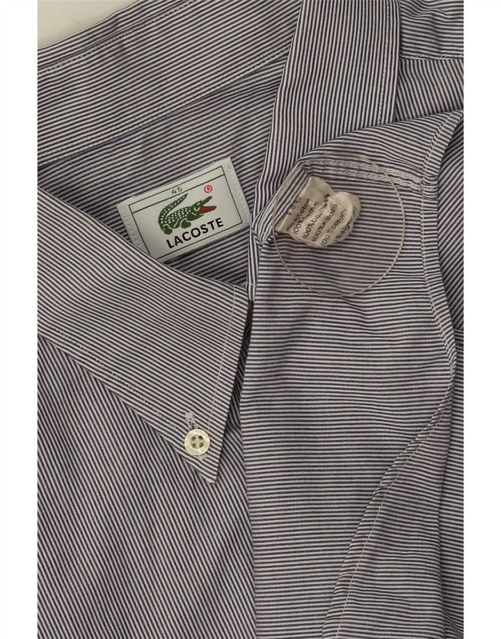 Ανδρικό πουκάμισο Lacoste, μέγεθος 45 XL, βαμβακερό με ρίγες μπλε