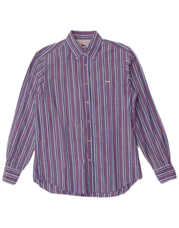 Harmont & Blaine Ανδρικό Πουκάμισο Regular Fit Μεσαίο Μπλε Ριγέ Βαμβάκι
