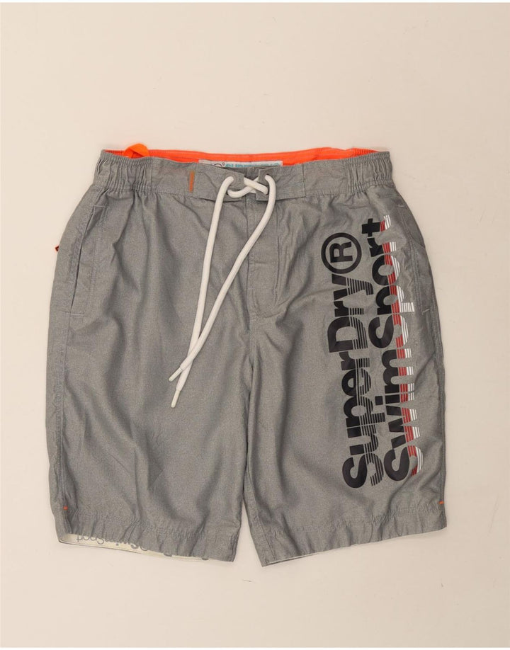 Ανδρικό γραφικό αθλητικό σορτς Superdry XL Grey Polyester