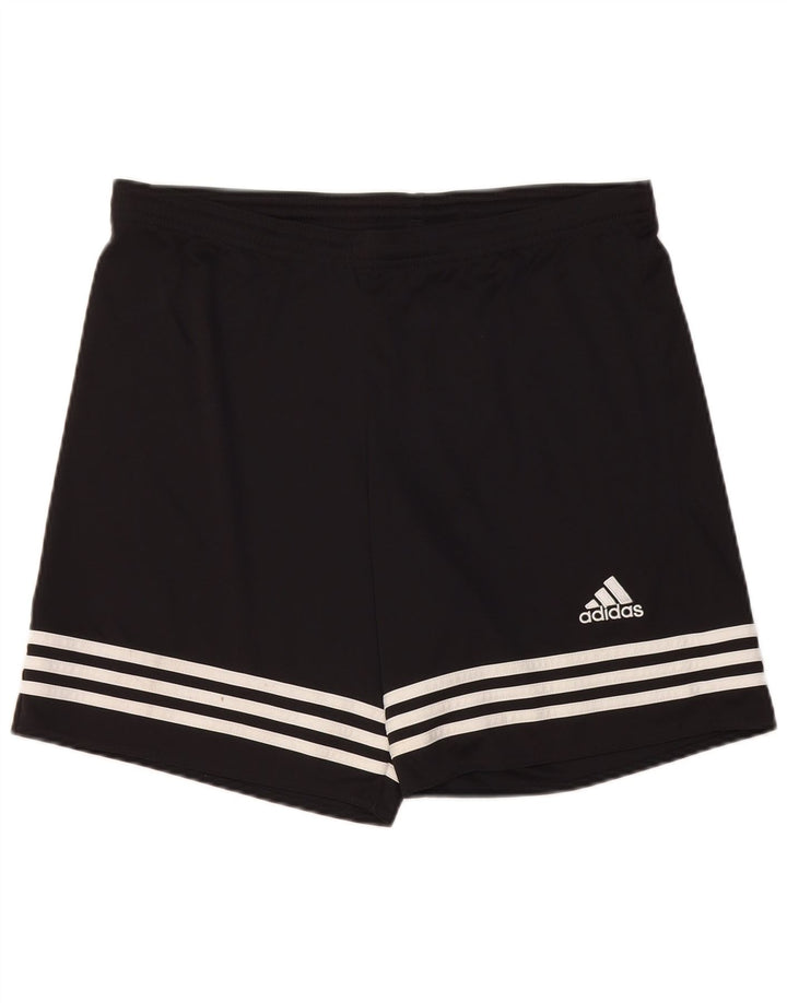 Ανδρικό σορτς Adidas Climalite από μεσαίο μαύρο πολυεστέρα