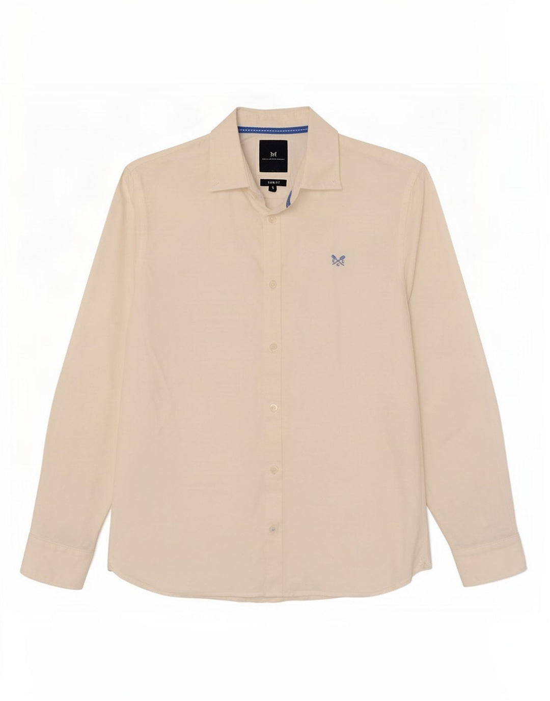 Ανδρικό πουκάμισο Crew Clothing Slim Fit, μικρό λευκό βαμβακερό