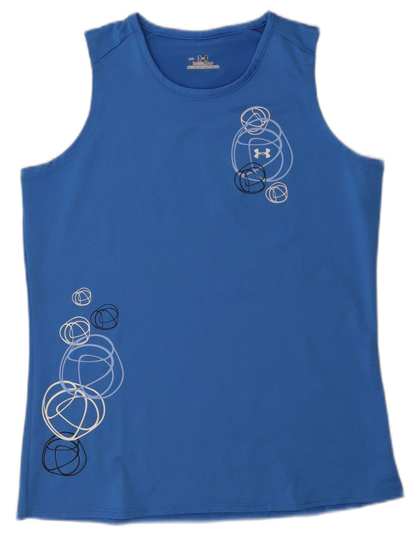 Under Armour Γυναικείο Γραφικό Γιλέκο Heat Gear Top UK 14 Medium Blue