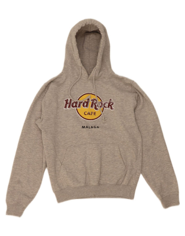 Hard Rock Cafe Mens Malaga Graphic Hoodie Jumper Μεσαίο γκρι βαμβάκι