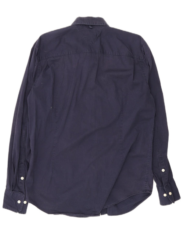 Ανδρικό πουκάμισο Tommy Hilfiger XL Navy Blue Cotton