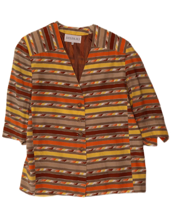Vintage γυναικείο σακάκι με 4 κουμπιά σακάκι IT 48 XL πολύχρωμο ριγέ
