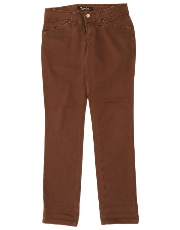 Massimo Dutti Γυναικείο λεπτό παντελόνι Chino EU 38 Small W28 L33 Καφέ βαμβακερό