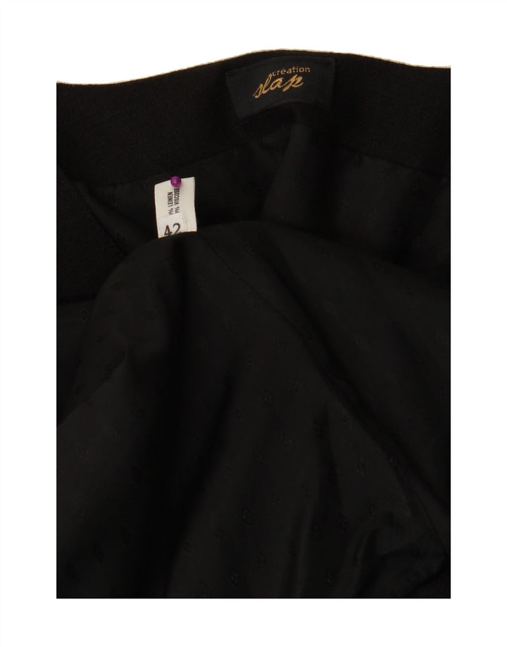 VINTAGE Womens Double Breasted Blazer Jacket EU 42 Large Black Vintage Vintage and Second-Hand Vintage from Messina Hembry 
