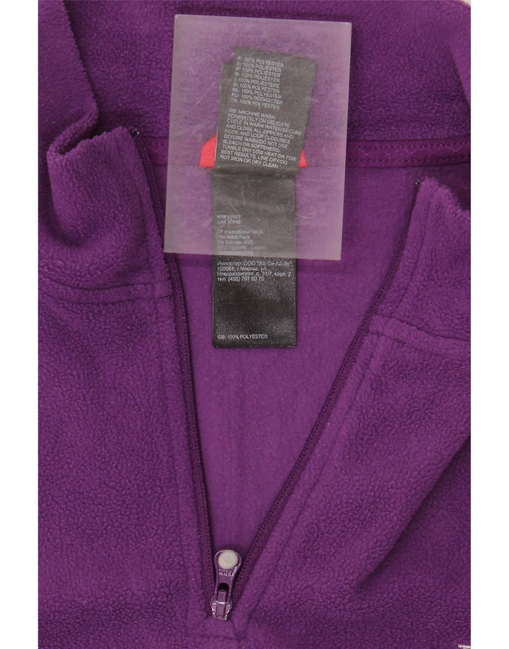THE NORTH FACE Γυναικείο φερμουάρ Fleece Jumper UK 16 Large Purple Polyester