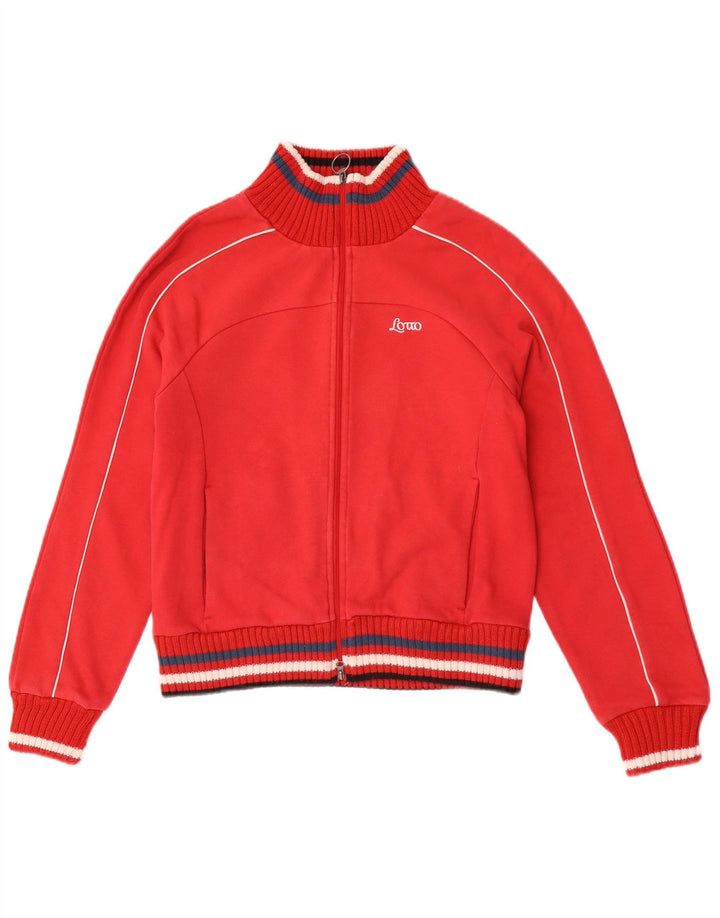 Lotto Γυναικεία αθλητική φόρμα Top Jacket UK 12 Βαμβακερό μεσαίο κόκκινο ριγέ